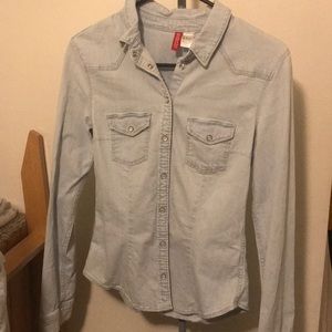Denim button down shirt